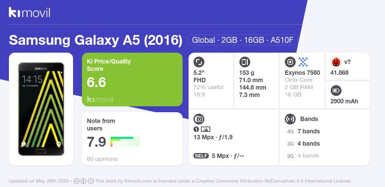 samsung a5 2016 kimovil