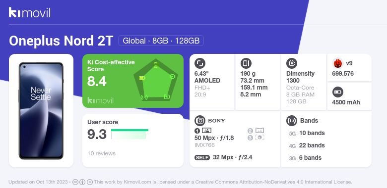 5g bands in one plus nord 2t