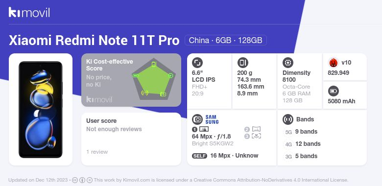 Xiaomi Redmi Note 11T Pro Plus + (Dimensity 8100) Rom Original (English +  Chinese languages), possible google apps