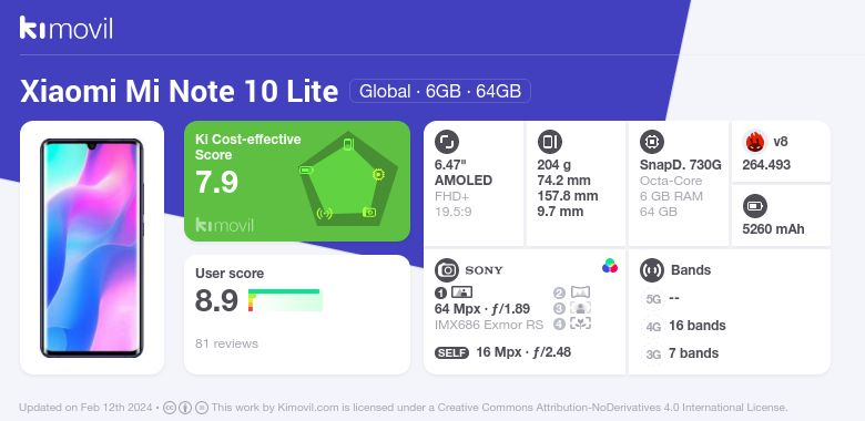Xiaomi Mi Note 10 Lite, análisis: review, características, precio y  especificaciones