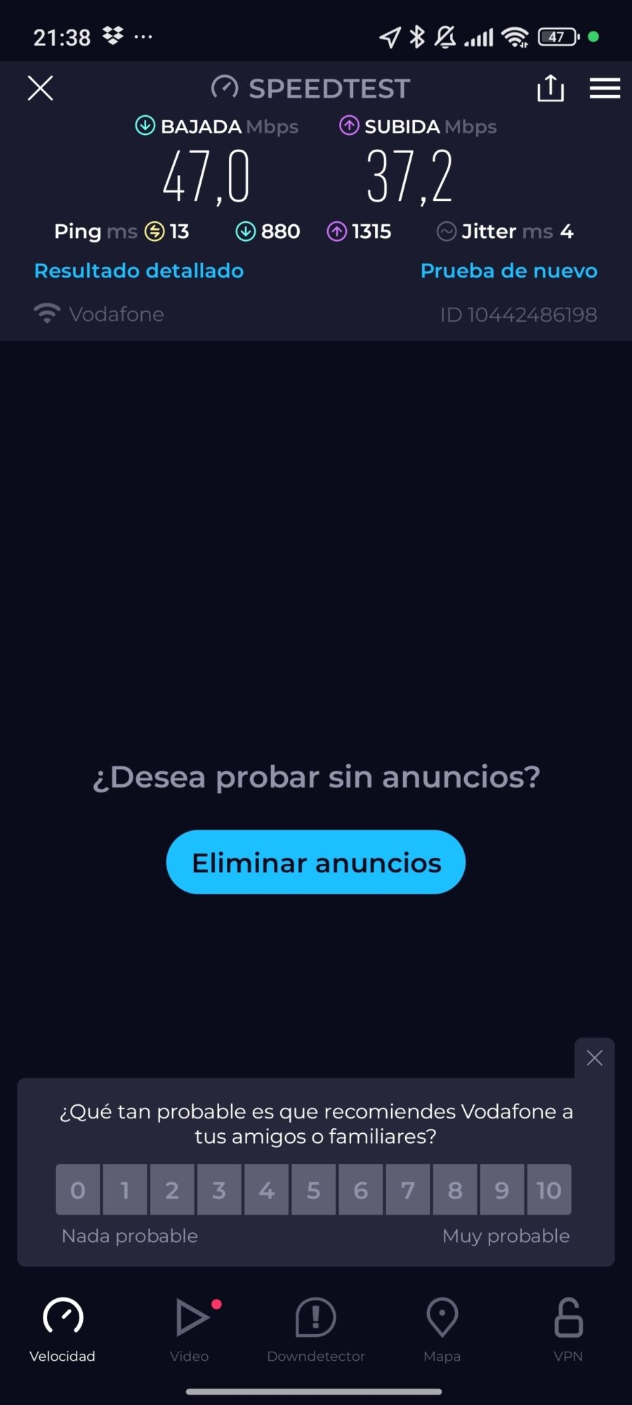 Screenshot 2024 10 15 21 38 40 519 Org Zwanoo Android Speedtest