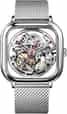 CIGA Design Montre Automatique Homme Série C 40mm Mécanique Squelette Carrée Acier Inoxydable