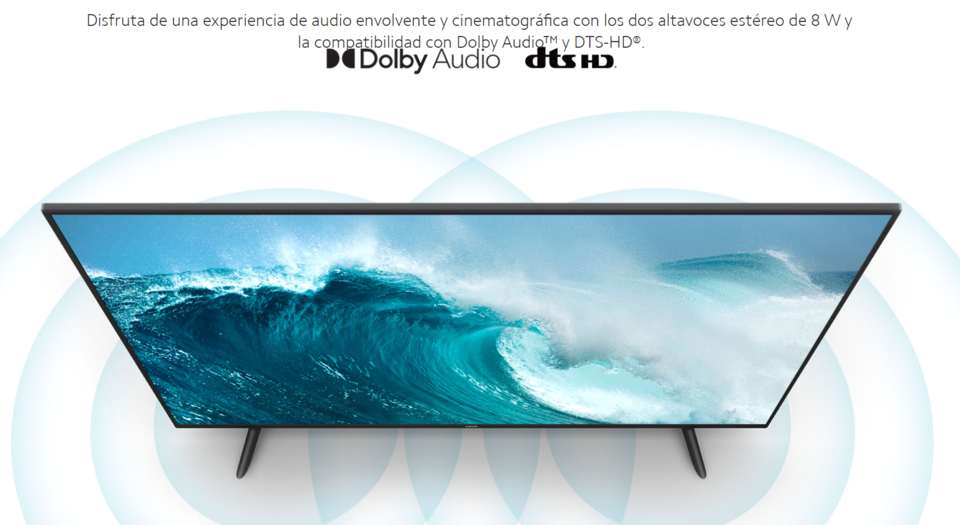 TV LED 43  Xiaomi TV P1E, UHD 4K, Smart TV, HDR10, Google Assistant,  Dolby Audio™, DTS-HD®, Negro