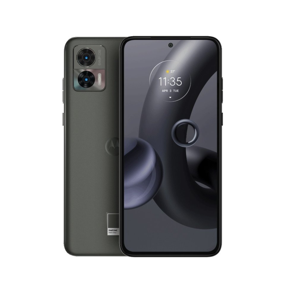 DQG Cover + 2 Vetri Temperati Per Motorola Edge 30 Neo, Custodia Morbida In TPU Fibra Di Carbonio, Nero