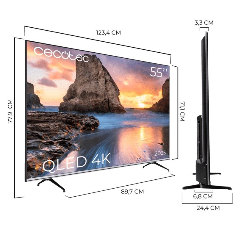 Smart TV Cecotec 02606 55 4K Ultra HD QLED - Tiendetea