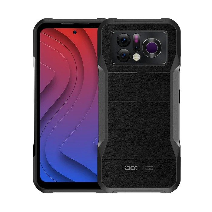 Custodia Per Doogee V20 Pro Con Tracolla E Cinturino Regolabili - Stile Mecha, Anello Portadito E Supporto, TPU Morbido