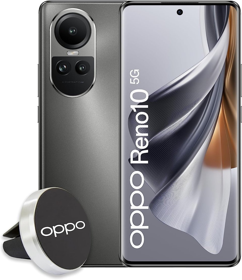 OPPO Reno10 Dual-SIM 256GB ROM + 8GB RAM (solo GSM  Sin CDMA) Smartphone  5G desbloqueado de fábrica (gris plateado) - Versión internacional :  Celulares y Accesorios 