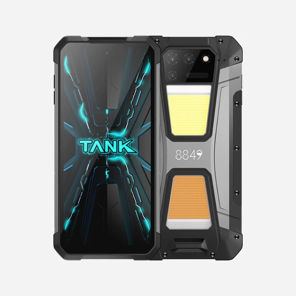 Cover + 2 Vetri Temperati Per Unihertz 8849 Tank 3 Pro (6.79") - Custodia Silicone Morbida Ultra Sottile Nero