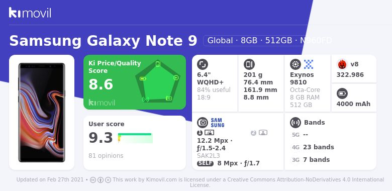 samsung 9 note specs