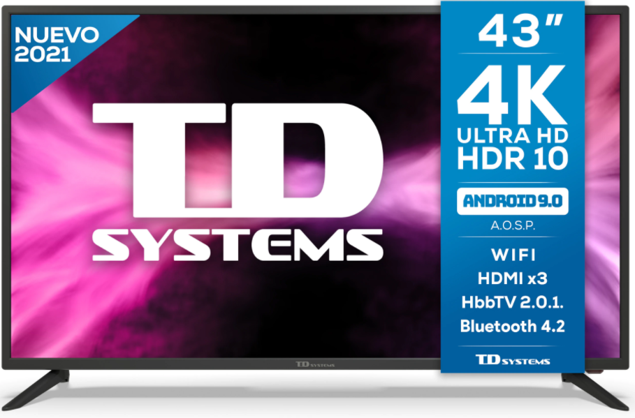 TV LED 127 cm (50) TD Systems K50DLG12US, 4K UHD, Smart TV